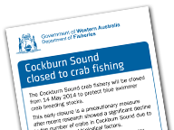 Cockburn sound closed to crab fishing leaflet